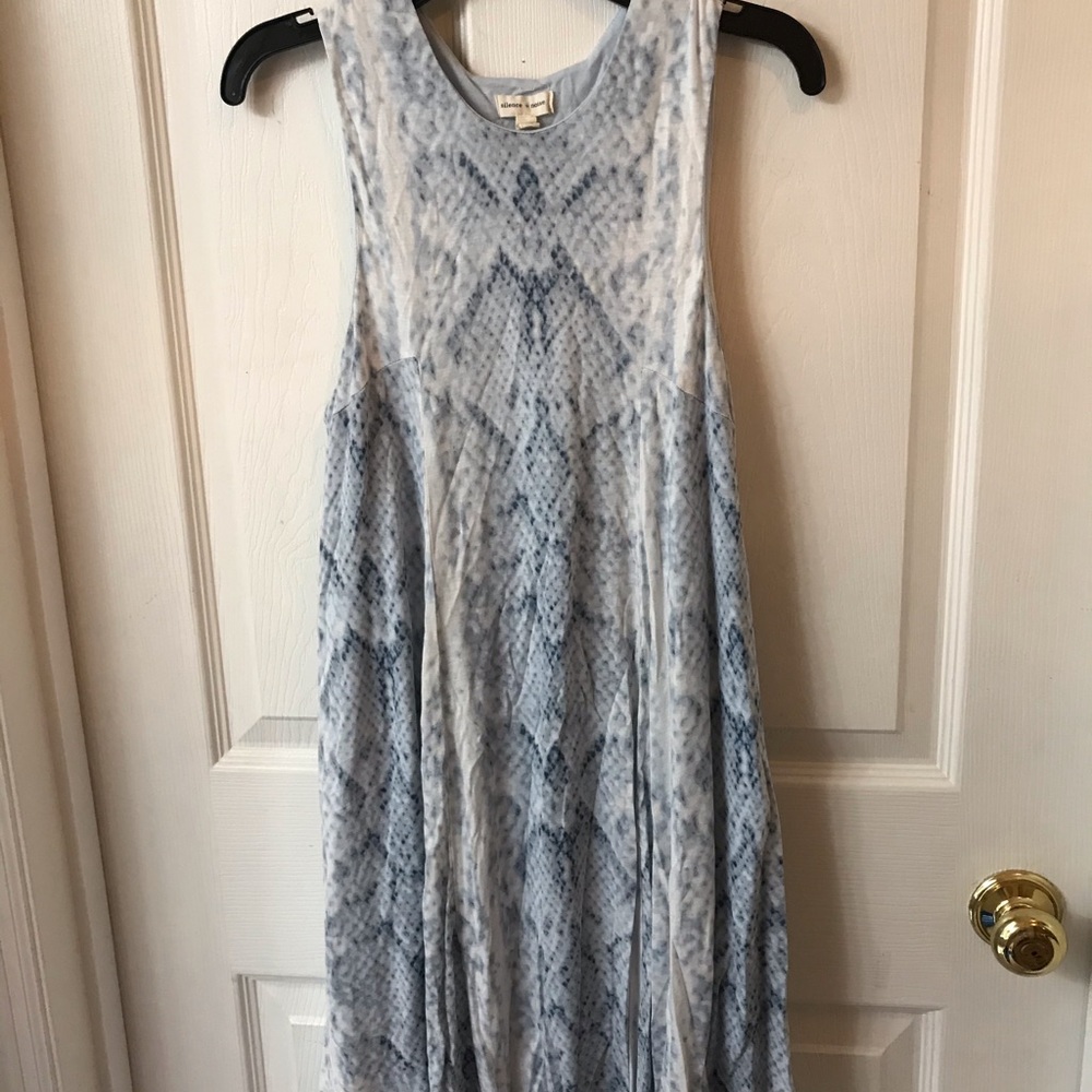 blue/white snakeskin dress